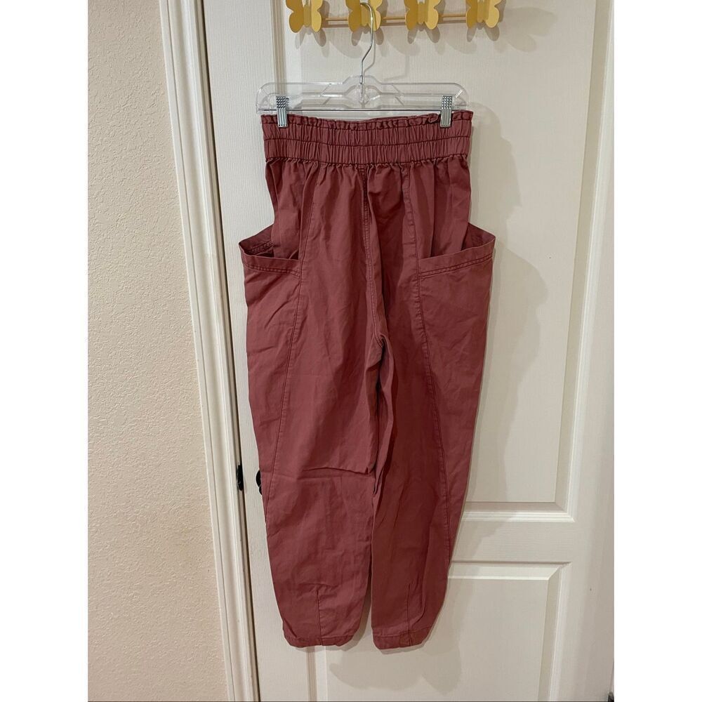 Free People Pants Womens Small Ready To Run Cinch Waist Baggy Pink - Picture 5 of 8